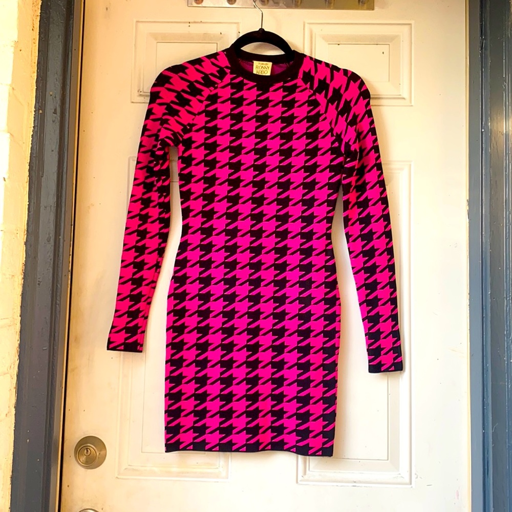 Black and pink party dress